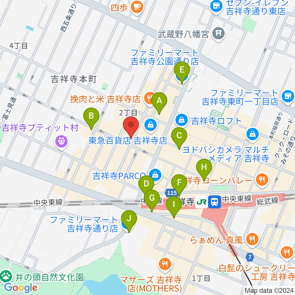 ROCK JOINT GB周辺のコンビニエンスストア一覧地図