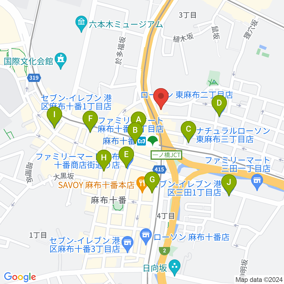 スタジオファイン周辺のコンビニエンスストア一覧地図