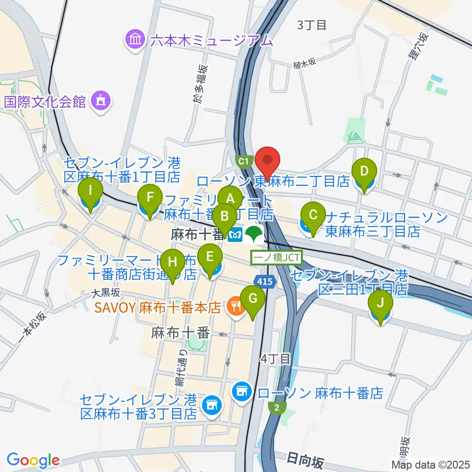 スタジオファイン周辺のコンビニエンスストア一覧地図