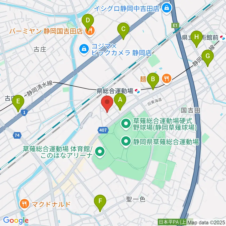 ヤマモトレコーディングスタジオ周辺のコンビニエンスストア一覧地図