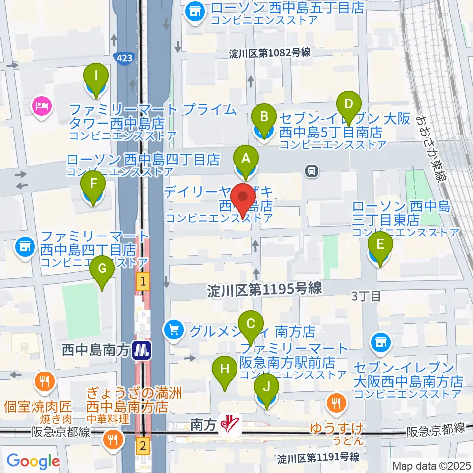 グスクミュージッククラブ周辺のコンビニエンスストア一覧地図