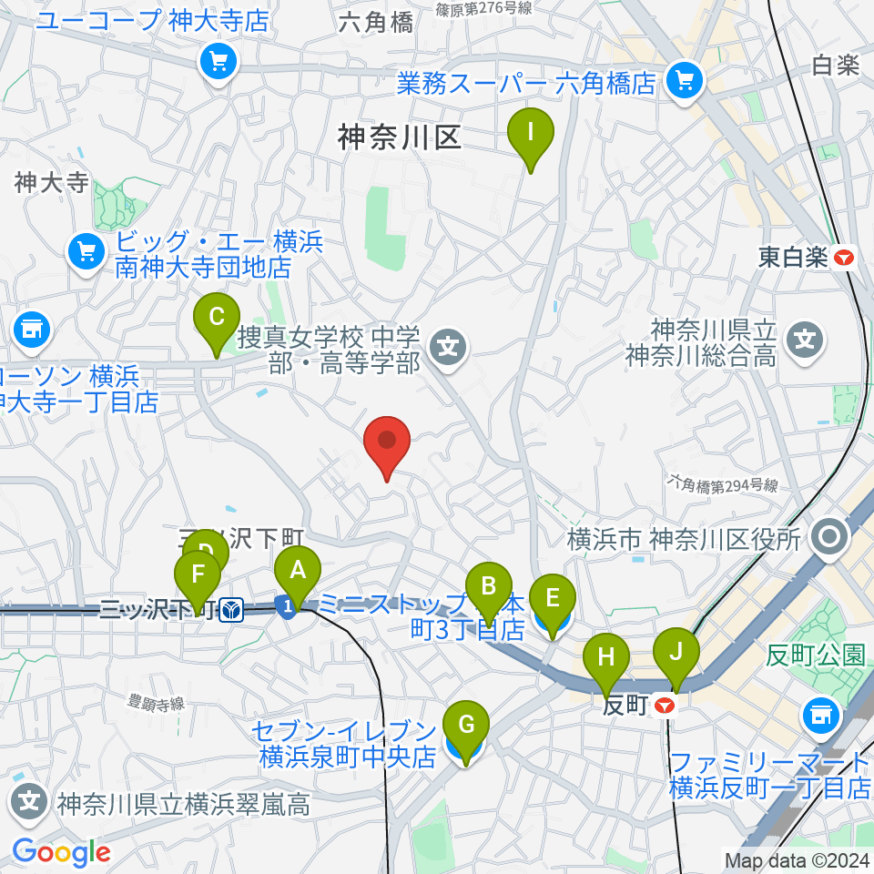 リバーシティミュージックエンタテインメント周辺のコンビニエンスストア一覧地図