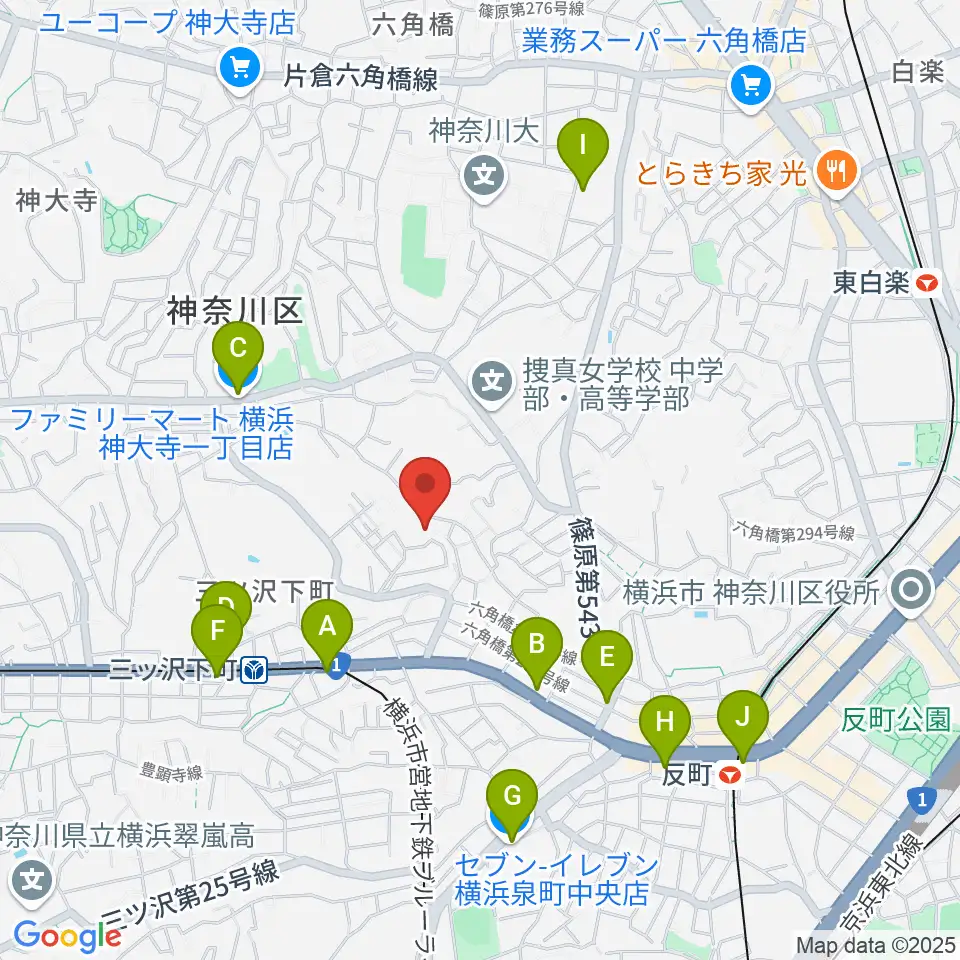 リバーシティミュージックエンタテインメント周辺のコンビニエンスストア一覧地図