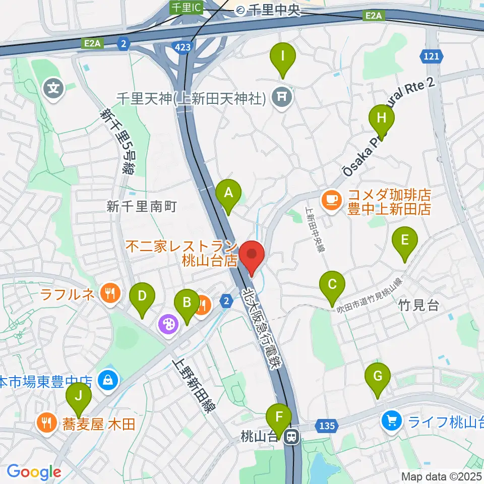 エストレーヤ音楽教室周辺のコンビニエンスストア一覧地図