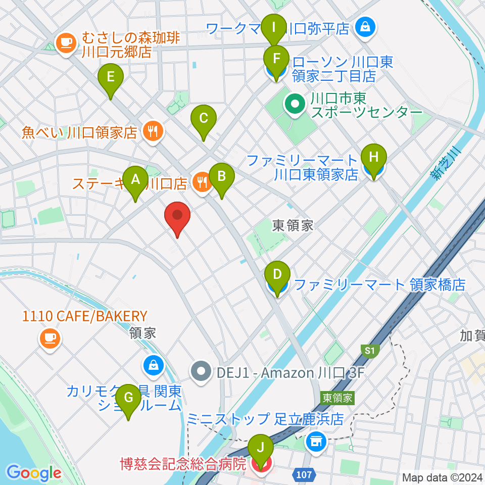 大島楽器周辺のコンビニエンスストア一覧地図