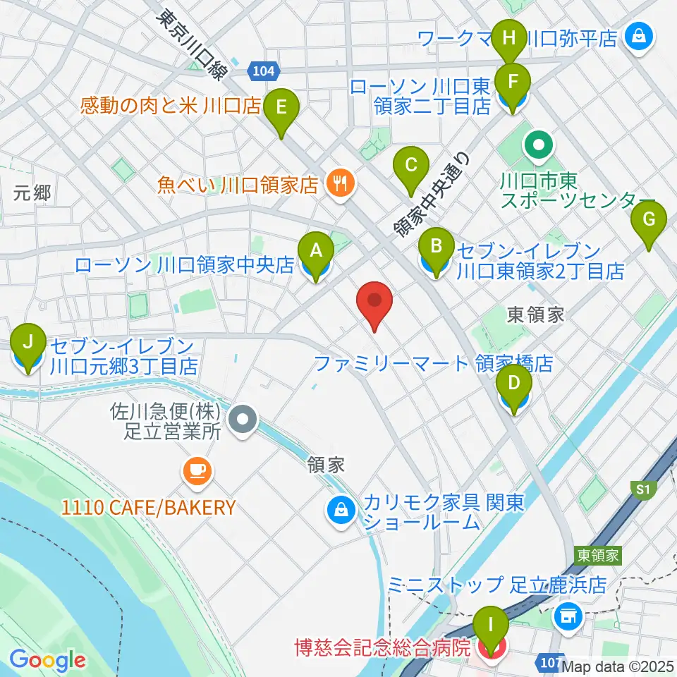 大島楽器周辺のコンビニエンスストア一覧地図