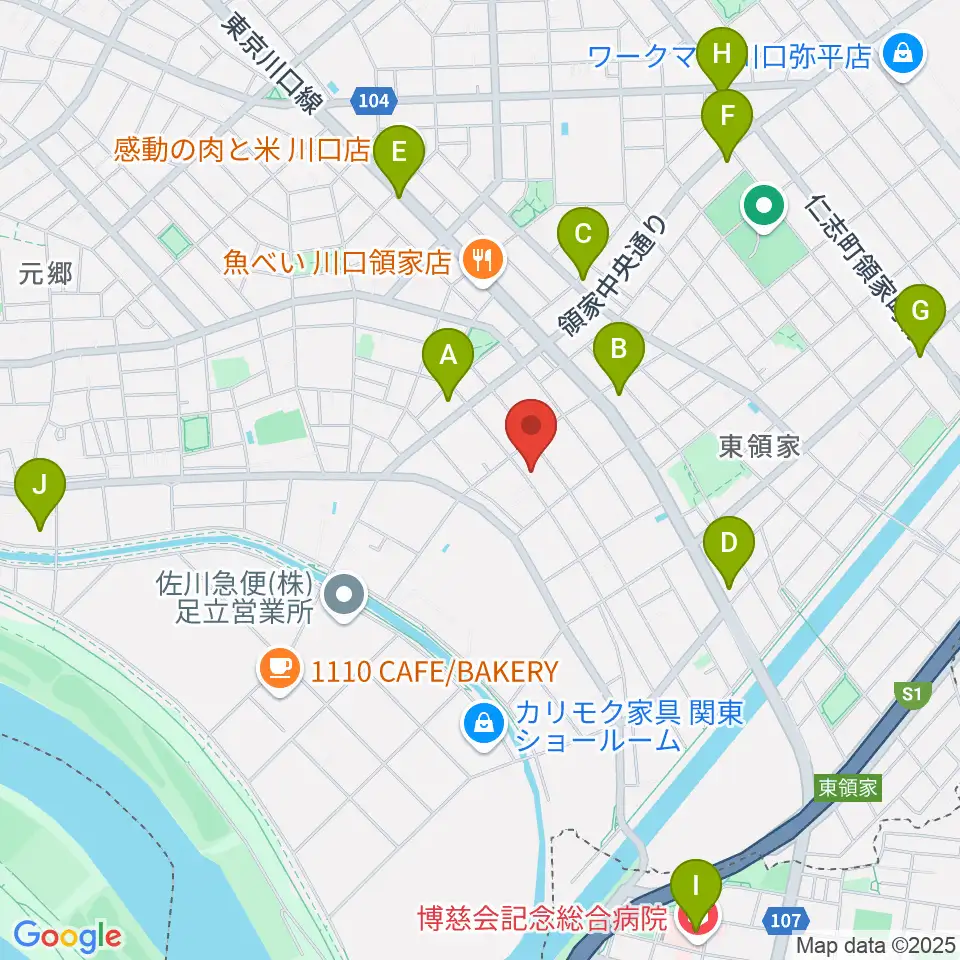 大島楽器周辺のコンビニエンスストア一覧地図