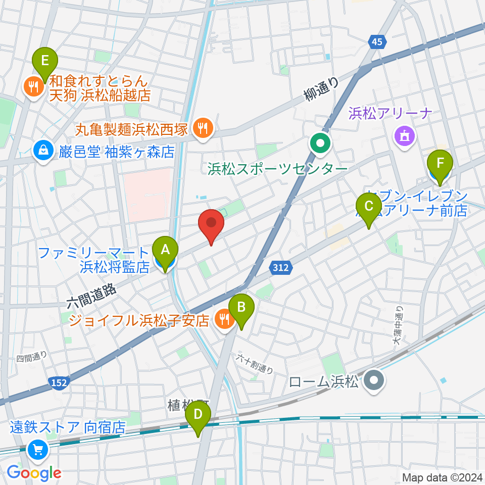 音楽教室キューズランド周辺のコンビニエンスストア一覧地図