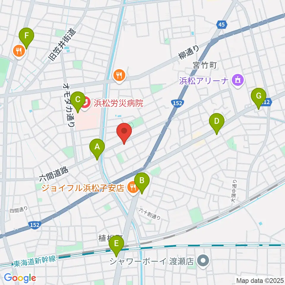 音楽教室キューズランド周辺のコンビニエンスストア一覧地図
