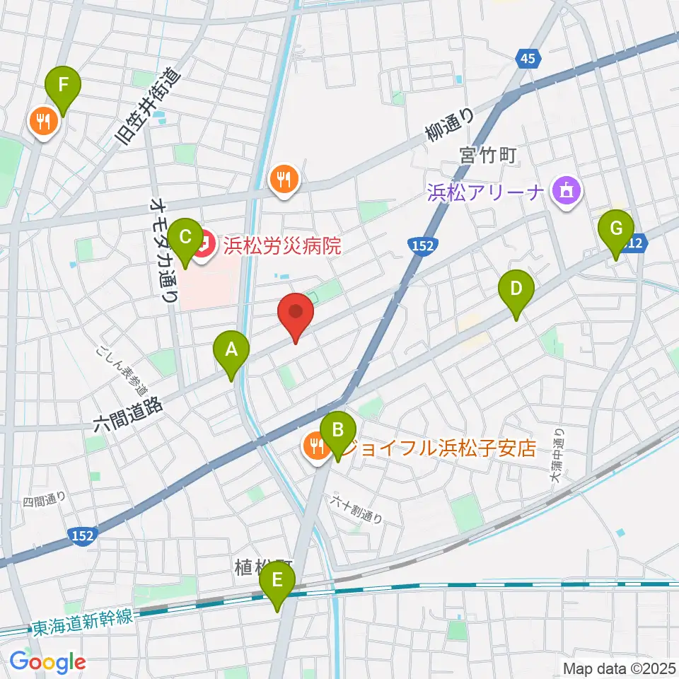 音楽教室キューズランド周辺のコンビニエンスストア一覧地図