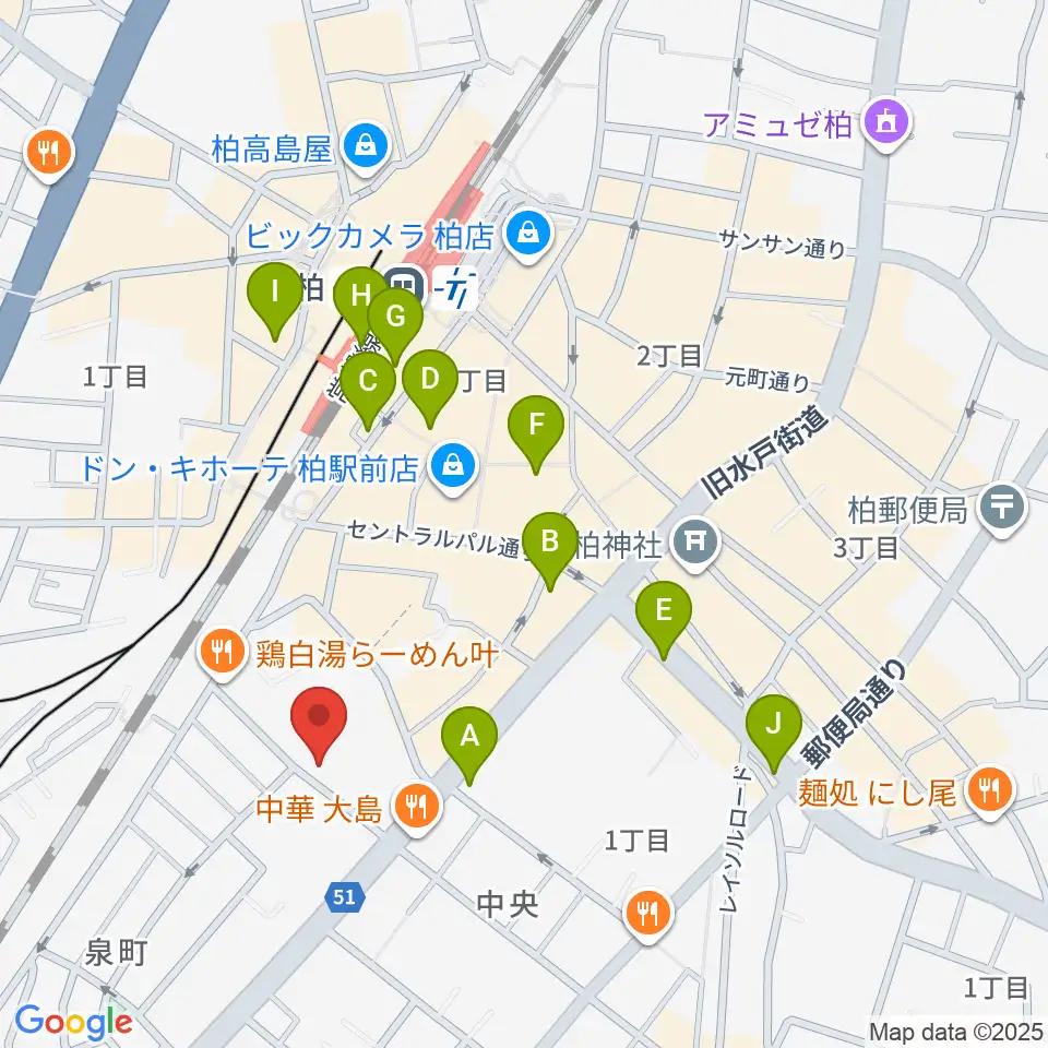柏616&04周辺のコンビニエンスストア一覧地図