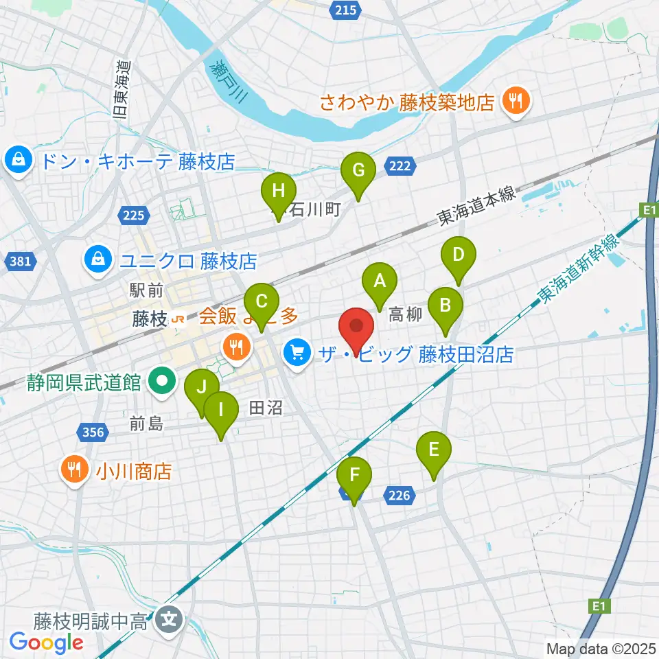 音楽天国 藤枝店周辺のコンビニエンスストア一覧地図