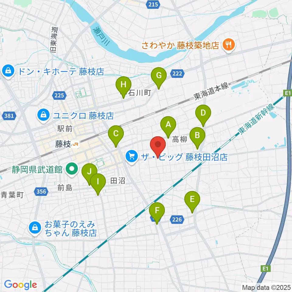 音楽天国 藤枝店周辺のコンビニエンスストア一覧地図