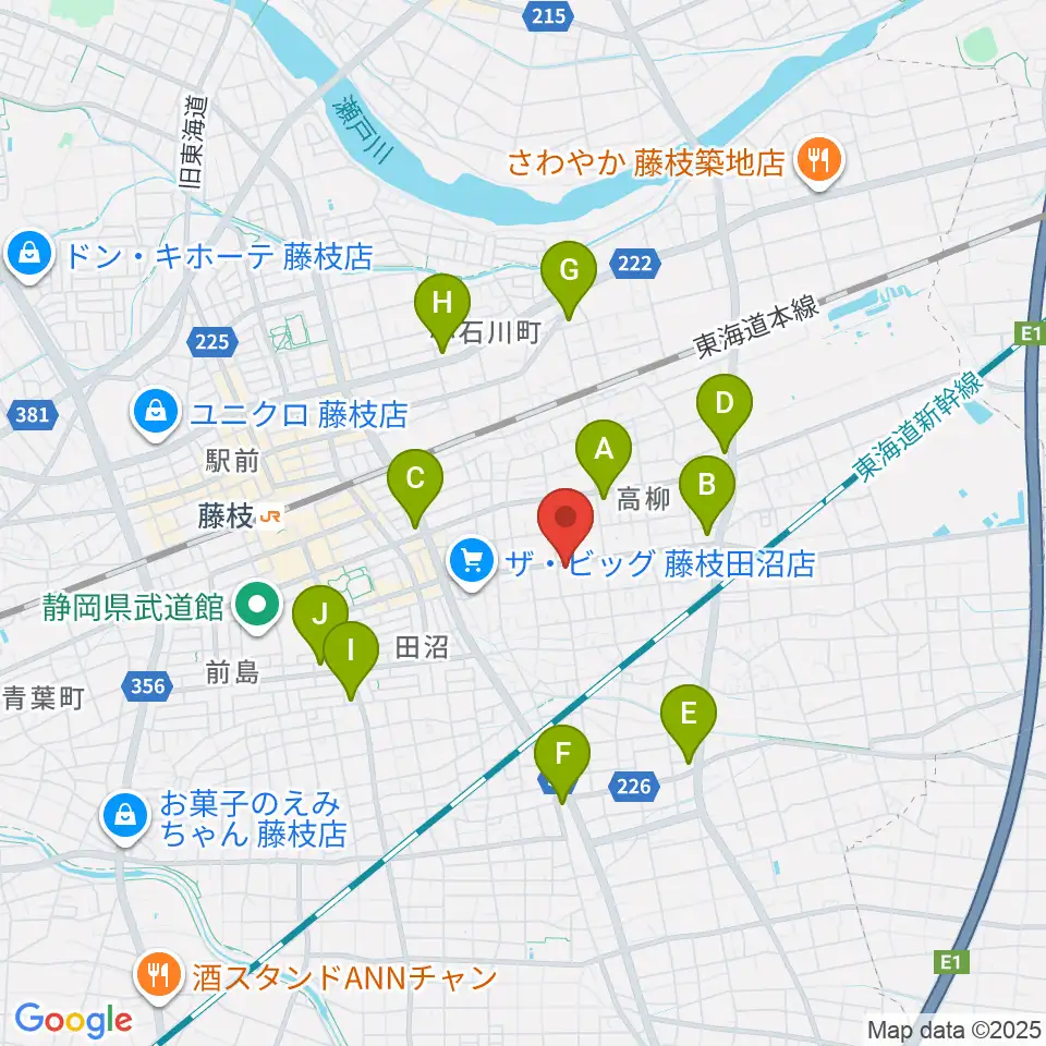 音楽天国 藤枝店周辺のコンビニエンスストア一覧地図