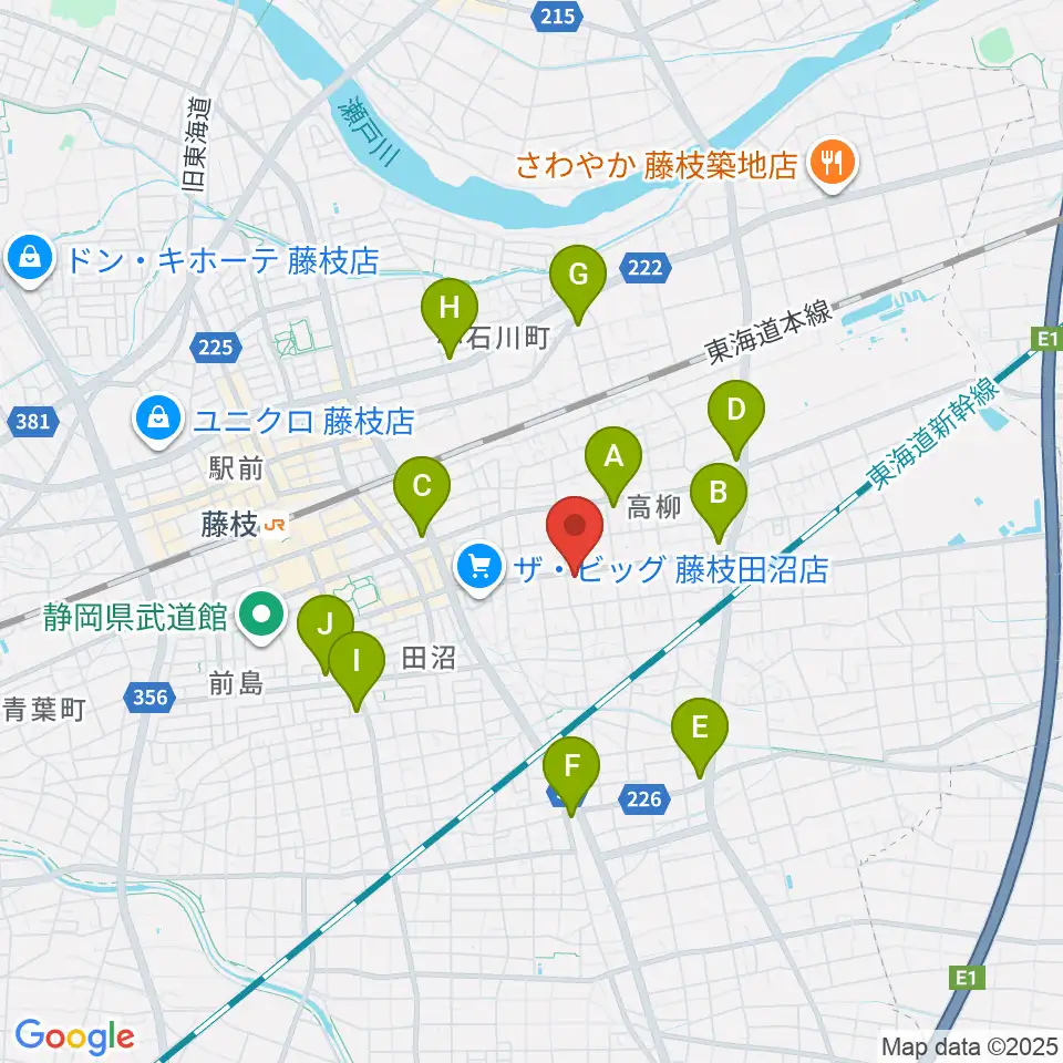音楽天国 藤枝店周辺のコンビニエンスストア一覧地図