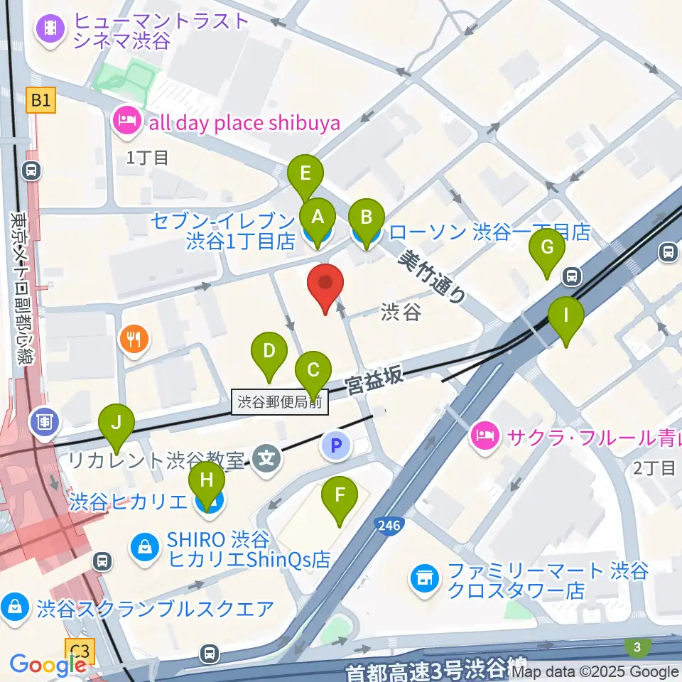 ヴォイスレッスンジャス周辺のコンビニエンスストア一覧地図