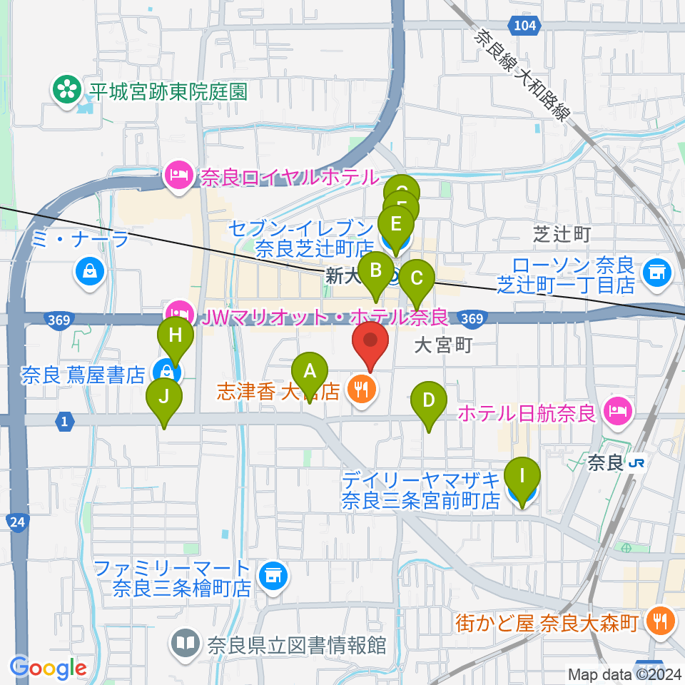 新大宮G5周辺のコンビニエンスストア一覧地図