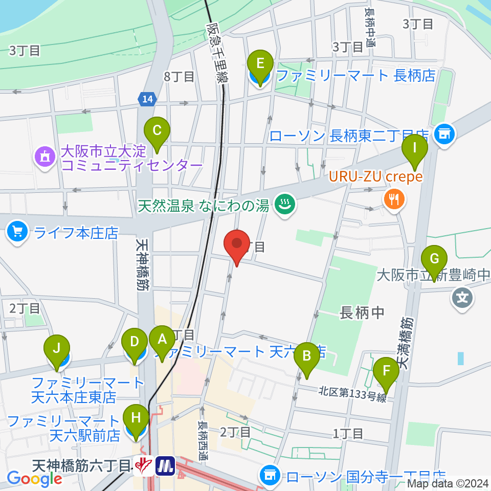 Studio246 GEN周辺のコンビニエンスストア一覧地図