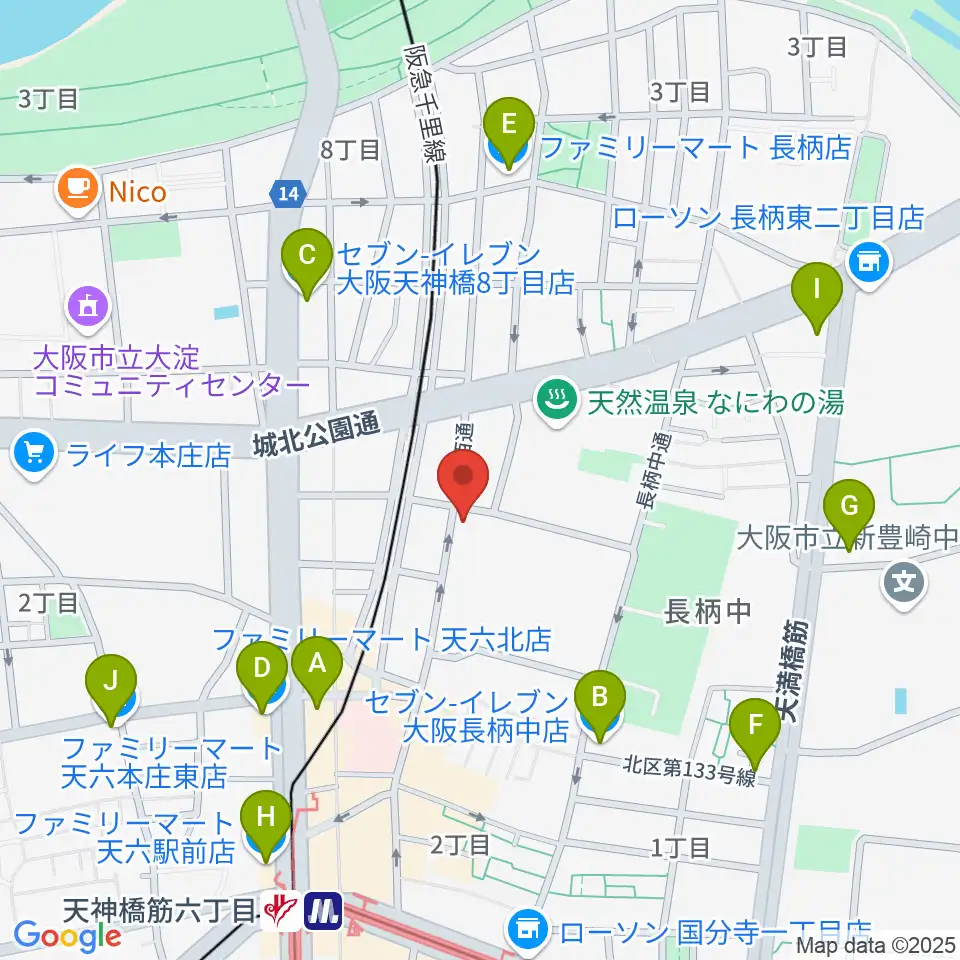 Studio246 GEN周辺のコンビニエンスストア一覧地図