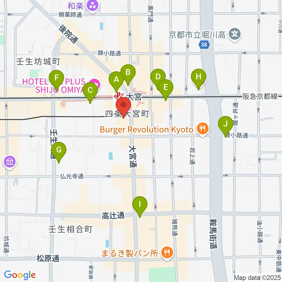 Studio246 KYOTO周辺のコンビニエンスストア一覧地図
