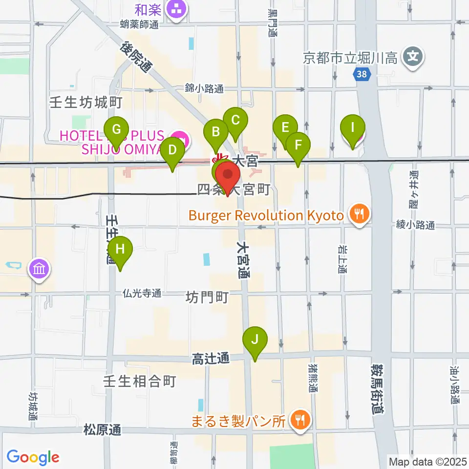 Studio246 KYOTO周辺のコンビニエンスストア一覧地図