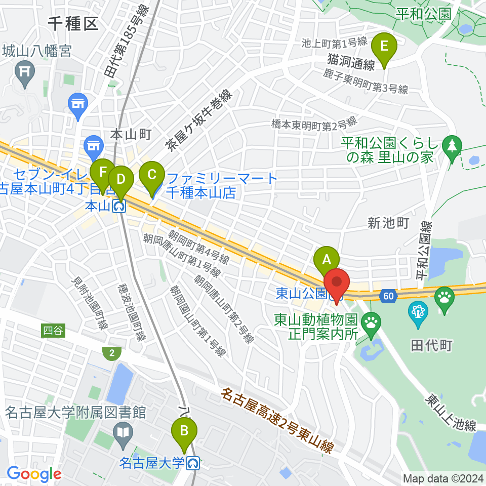 スタジオ246 NAGOYA周辺のコンビニエンスストア一覧地図