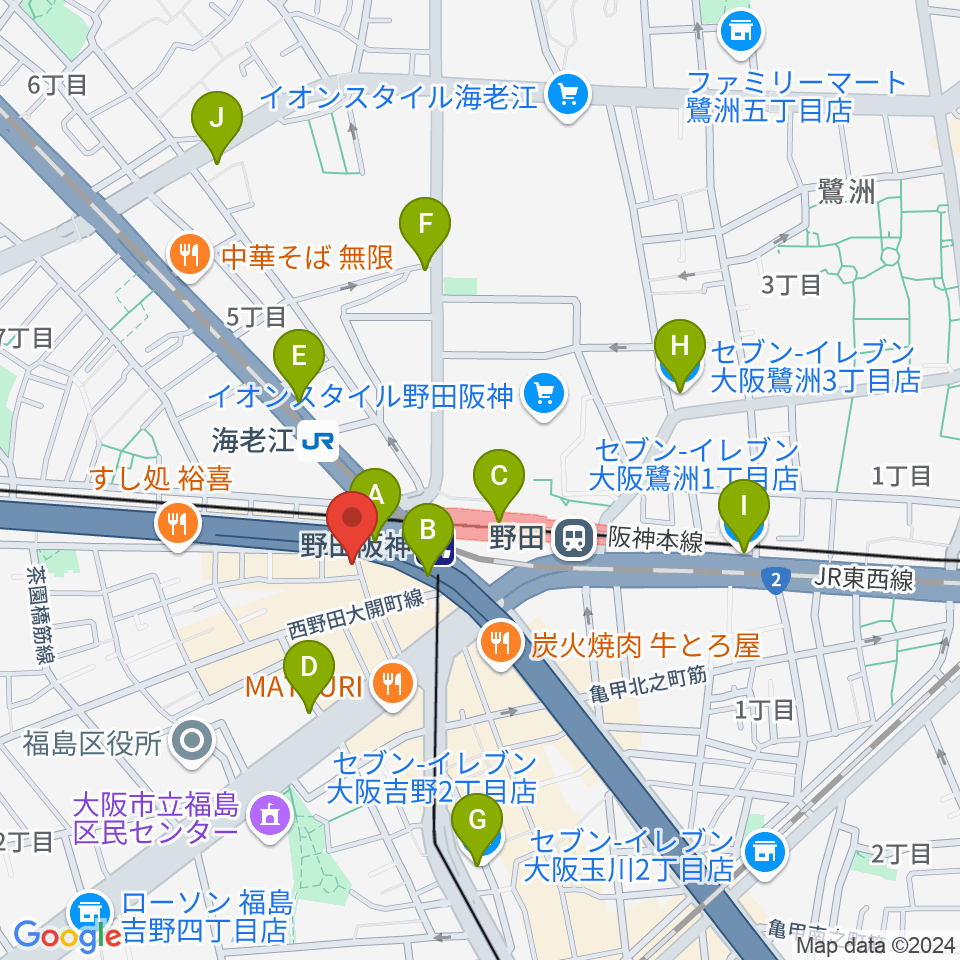 STUDIO JBL周辺のコンビニエンスストア一覧地図