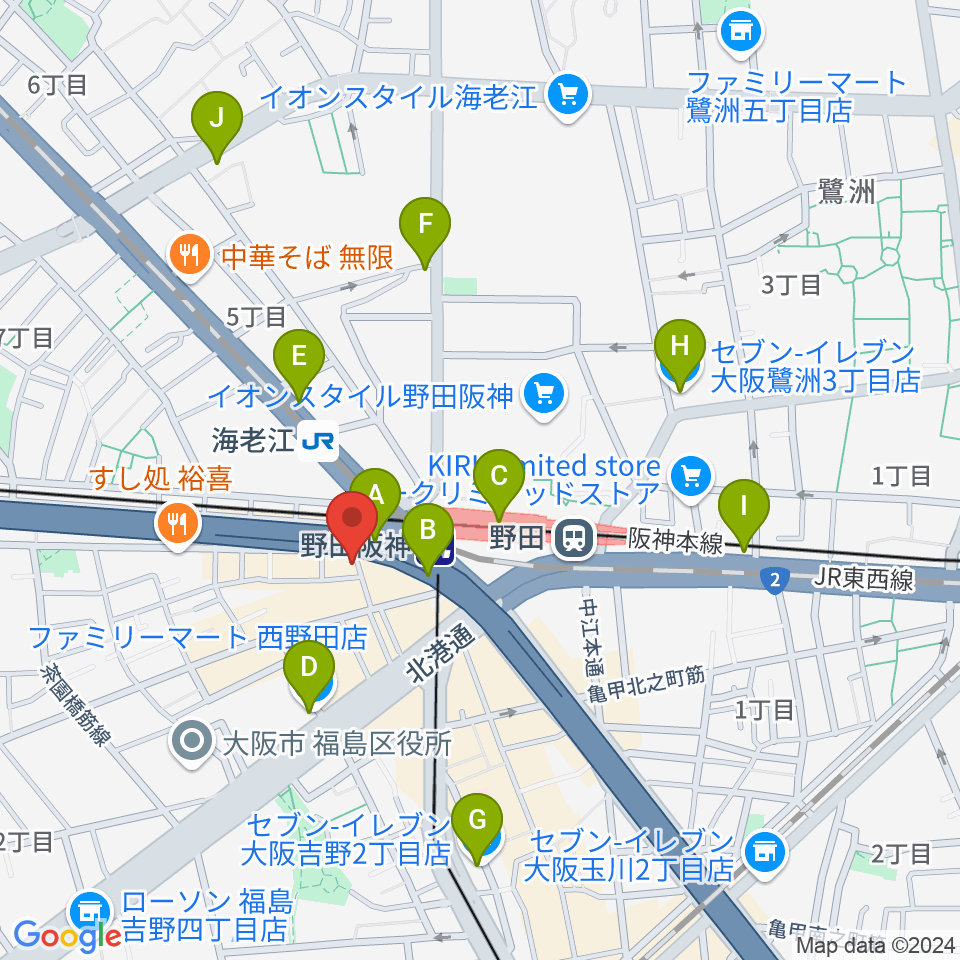 STUDIO JBL周辺のコンビニエンスストア一覧地図