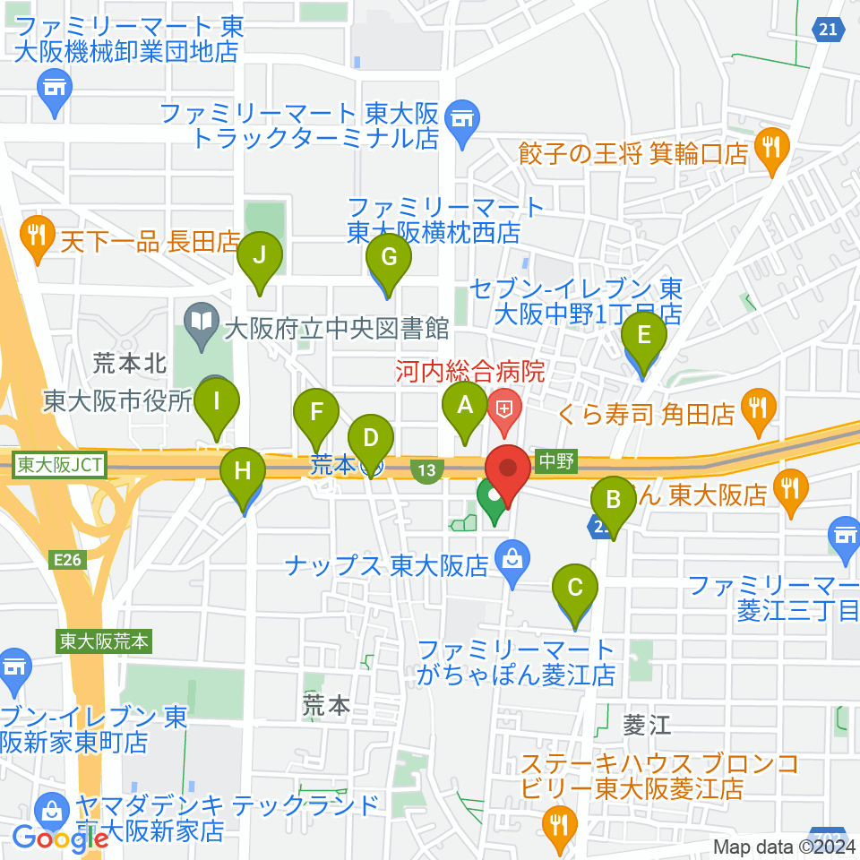 スタジオジャンクサウンド周辺のコンビニエンスストア一覧地図