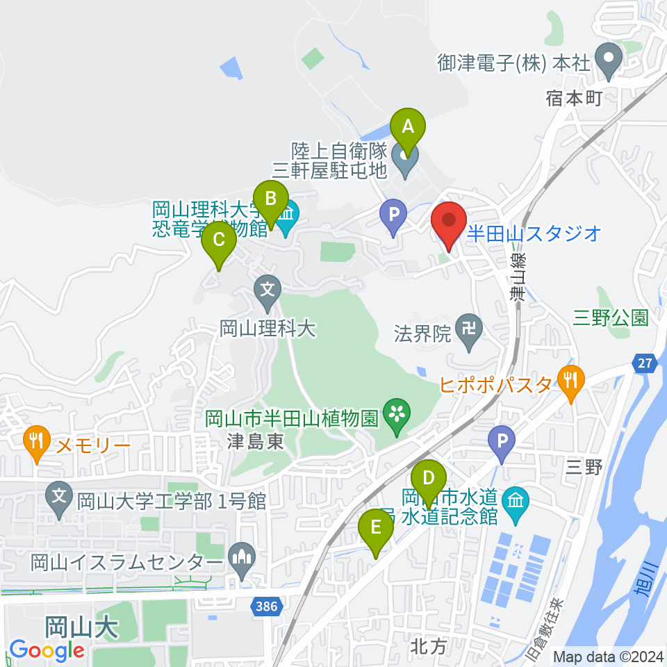 半田山スタジオ周辺のコンビニエンスストア一覧地図