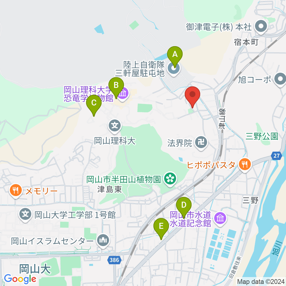 半田山スタジオ周辺のコンビニエンスストア一覧地図