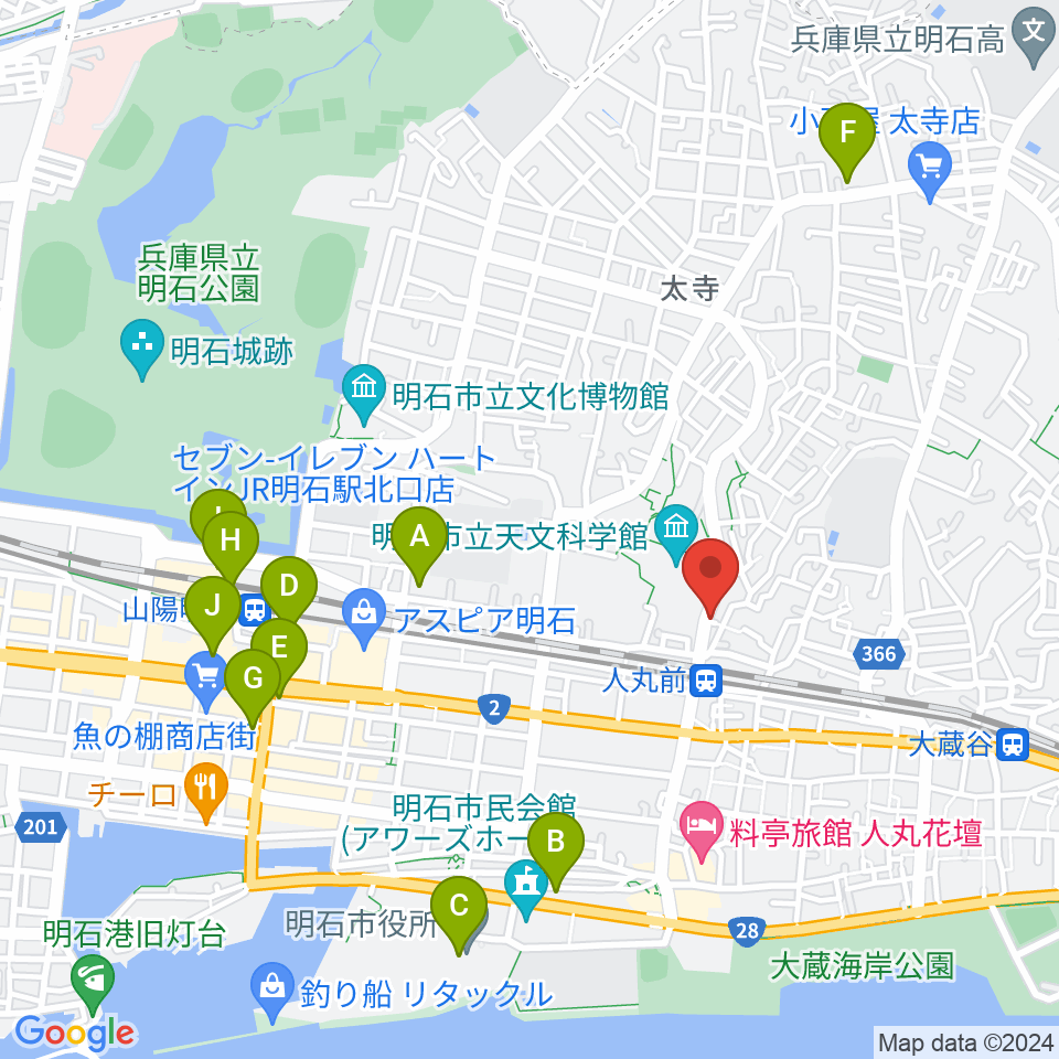 楽器の修理屋プロタック周辺のコンビニエンスストア一覧地図