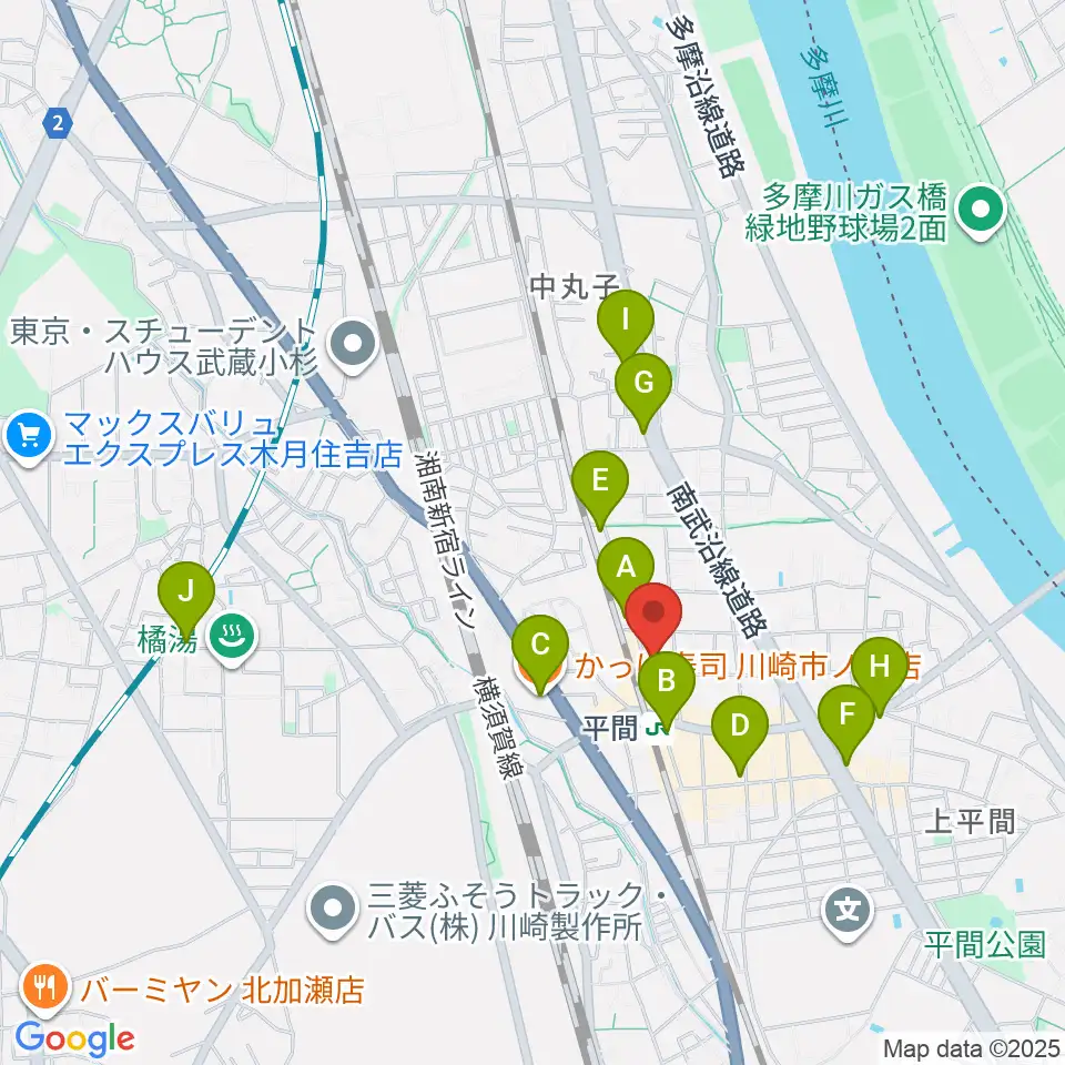 冨井ピアノ工房周辺のコンビニエンスストア一覧地図