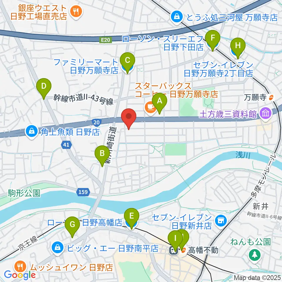 スタジオログ周辺のコンビニエンスストア一覧地図
