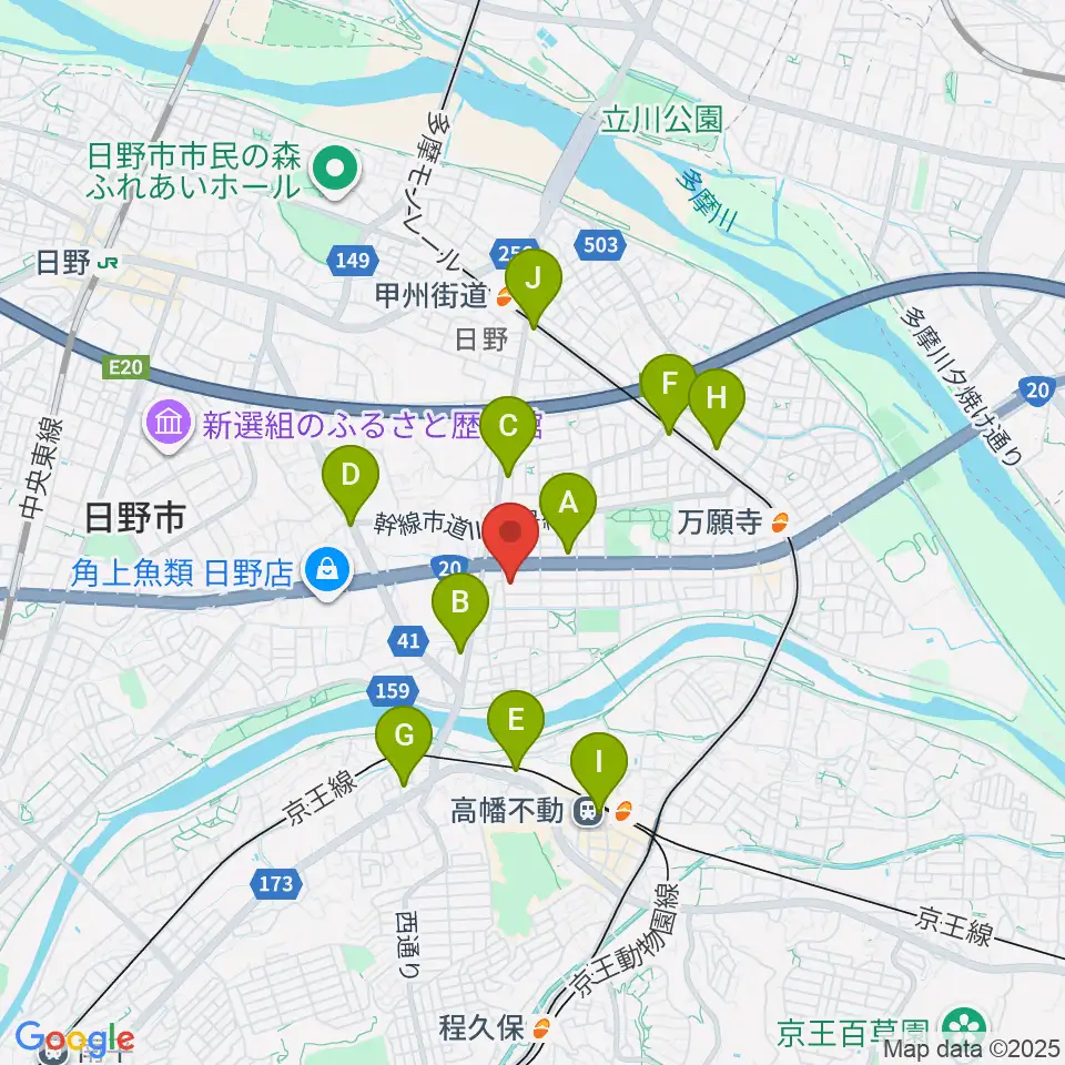 スタジオログ周辺のコンビニエンスストア一覧地図
