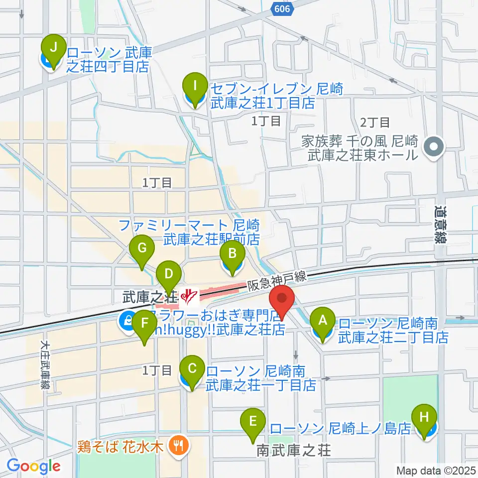 アローミュージックスクール周辺のコンビニエンスストア一覧地図