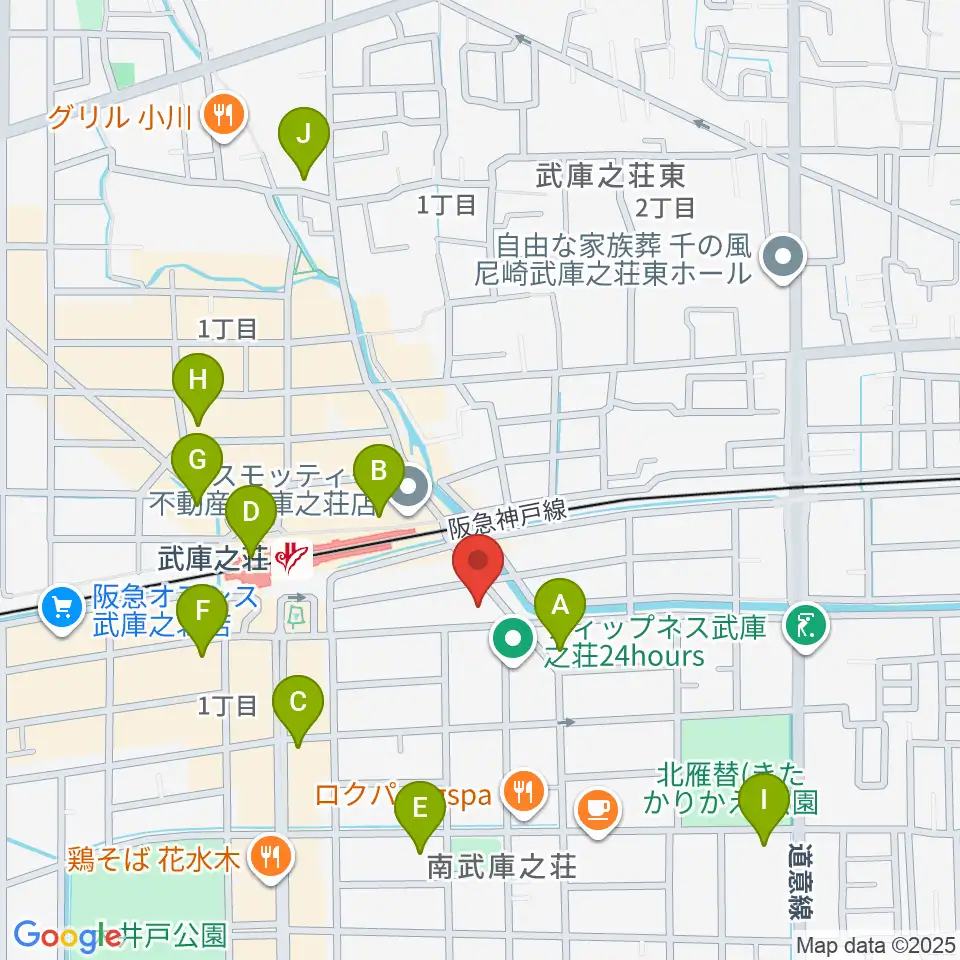 アローミュージックスクール周辺のコンビニエンスストア一覧地図
