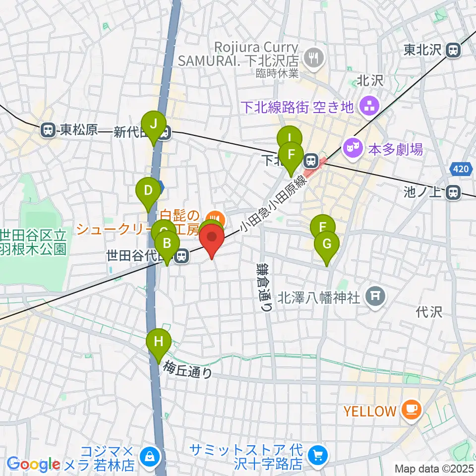 グラスホッパー・ギターズ周辺のコンビニエンスストア一覧地図