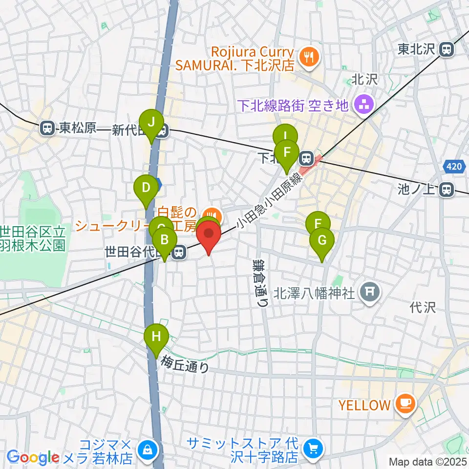 グラスホッパー・ギターズ周辺のコンビニエンスストア一覧地図