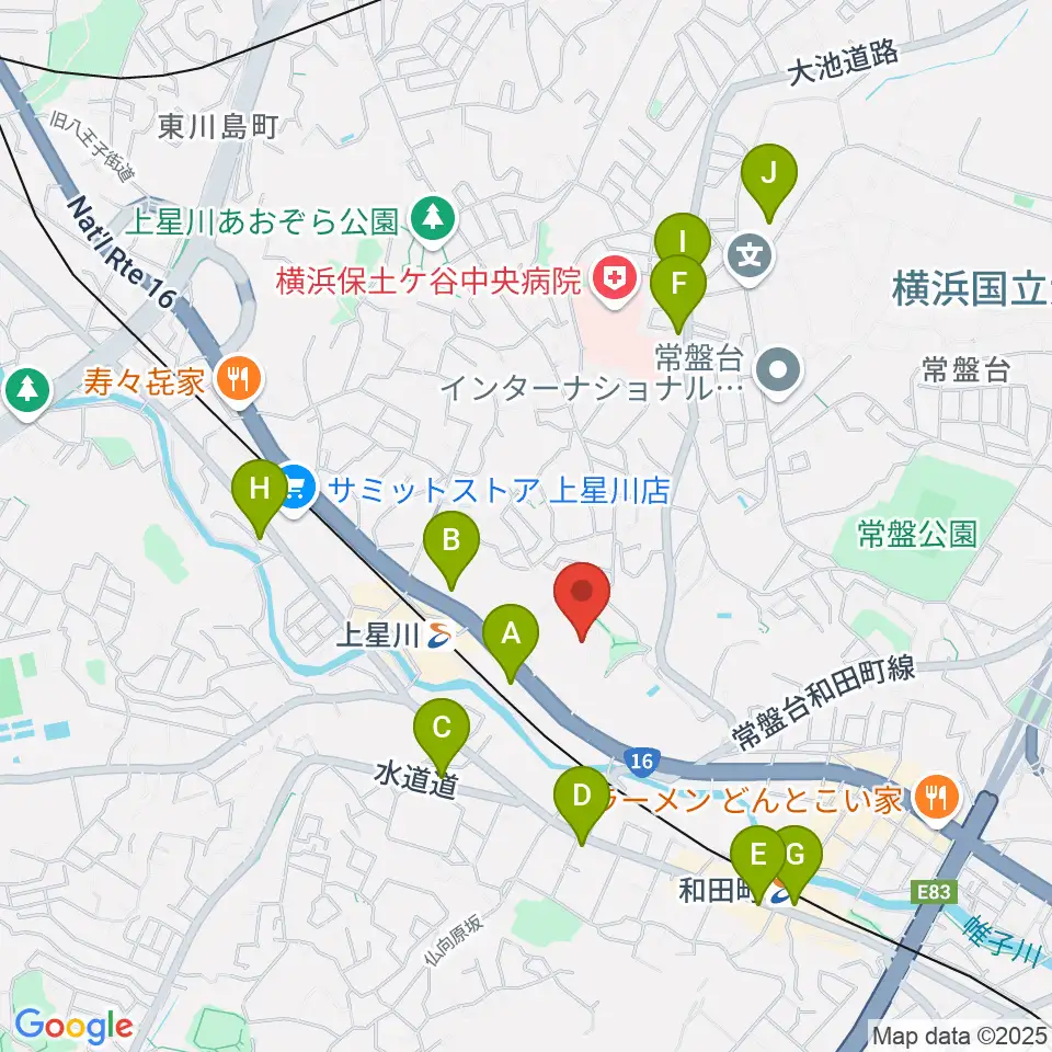 横浜ミュージックアカデミー周辺のコンビニエンスストア一覧地図