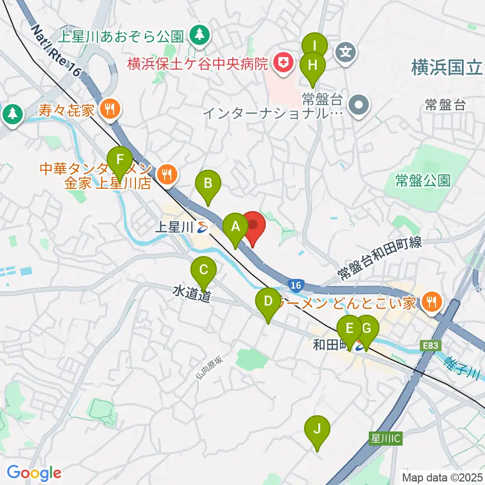 横浜ミュージックアカデミー周辺のコンビニエンスストア一覧地図