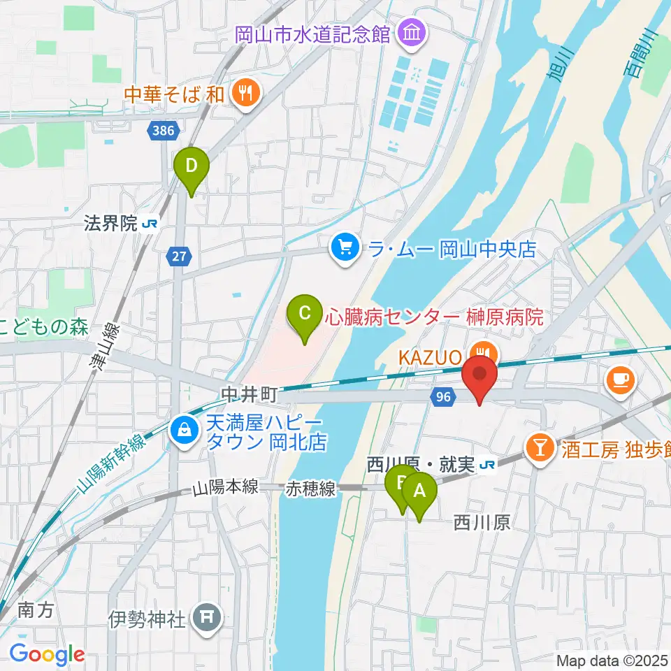 トリノス 西川原スタジオ周辺のコンビニエンスストア一覧地図