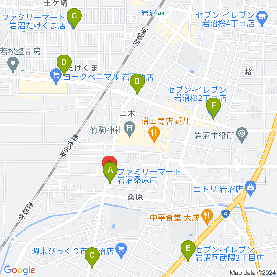 シトラスハウス周辺のコンビニエンスストア一覧地図