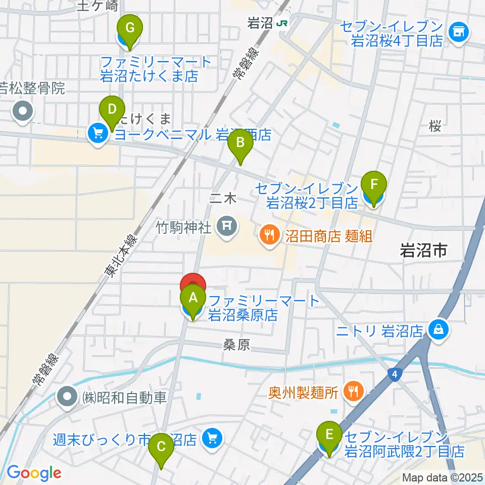 シトラスハウス周辺のコンビニエンスストア一覧地図