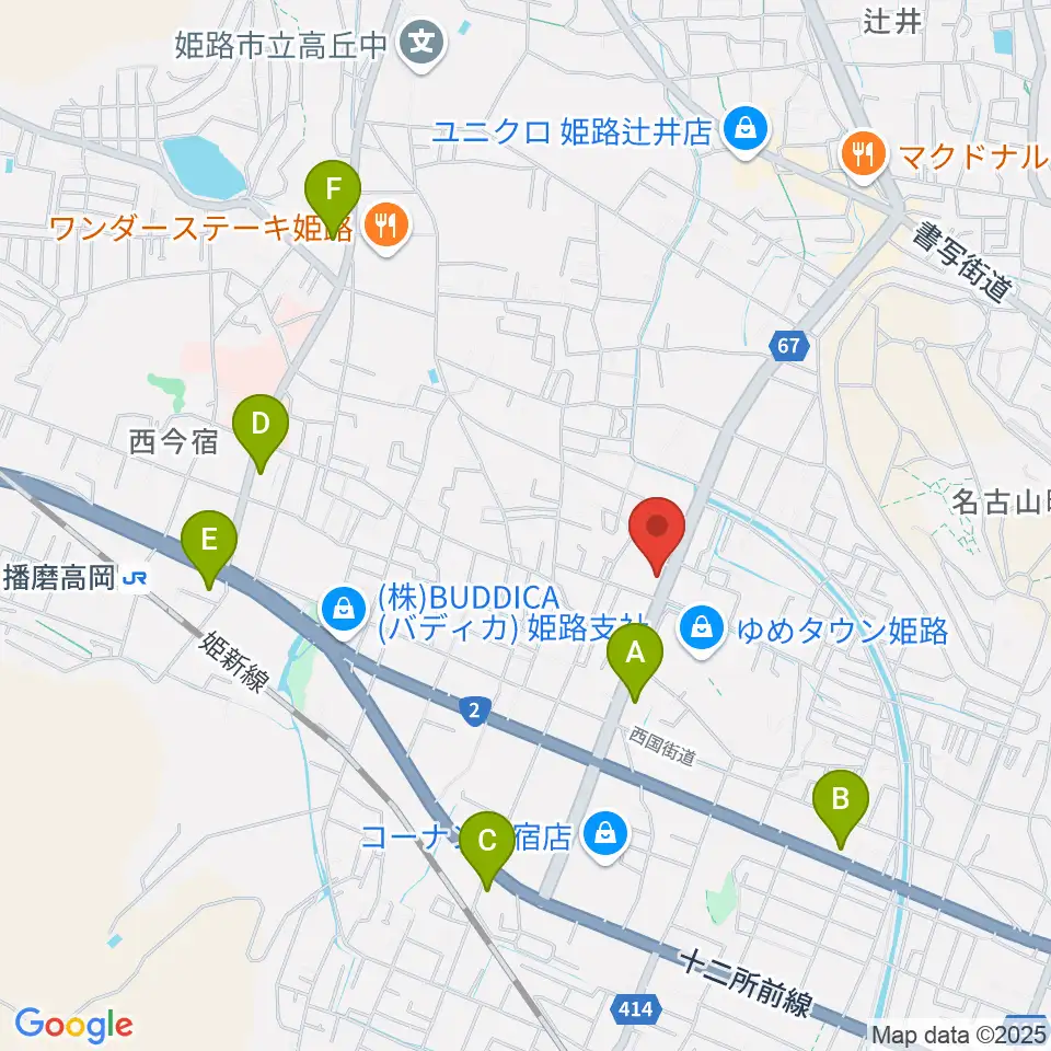 ピア音楽院周辺のコンビニエンスストア一覧地図