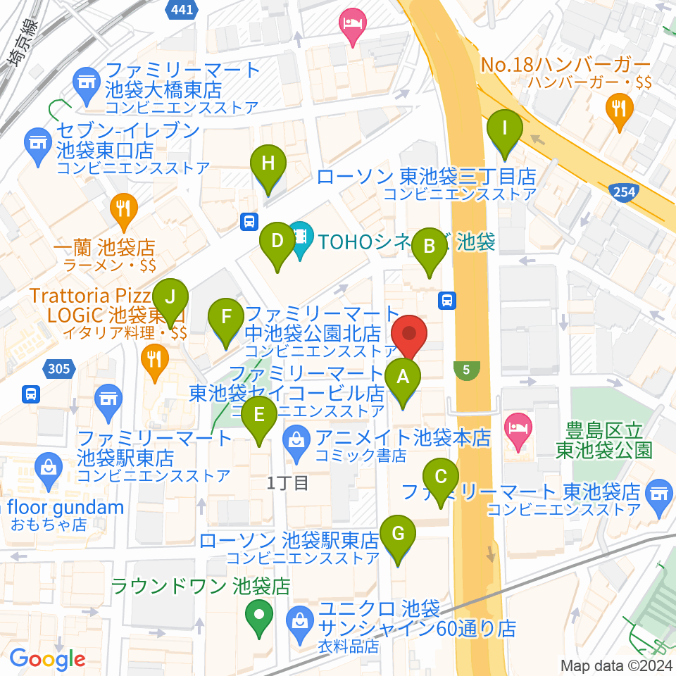 スタジオシグナル周辺のコンビニエンスストア一覧地図