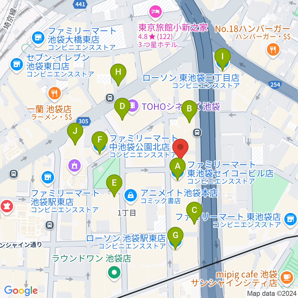 スタジオシグナル周辺のコンビニエンスストア一覧地図