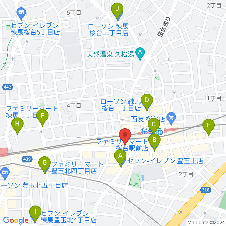 東音楽器本店周辺のコンビニエンスストア一覧地図