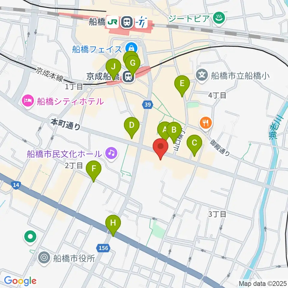 スタジオパックス船橋店周辺のコンビニエンスストア一覧地図