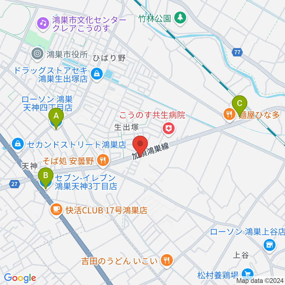 サウンドステア周辺のコンビニエンスストア一覧地図